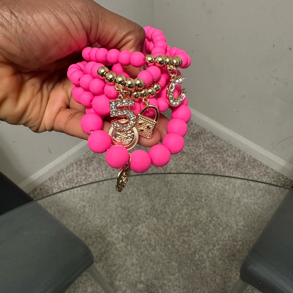 NATURAL STONE STRETCHY BEADED BRACELET - Picture 4 of 5